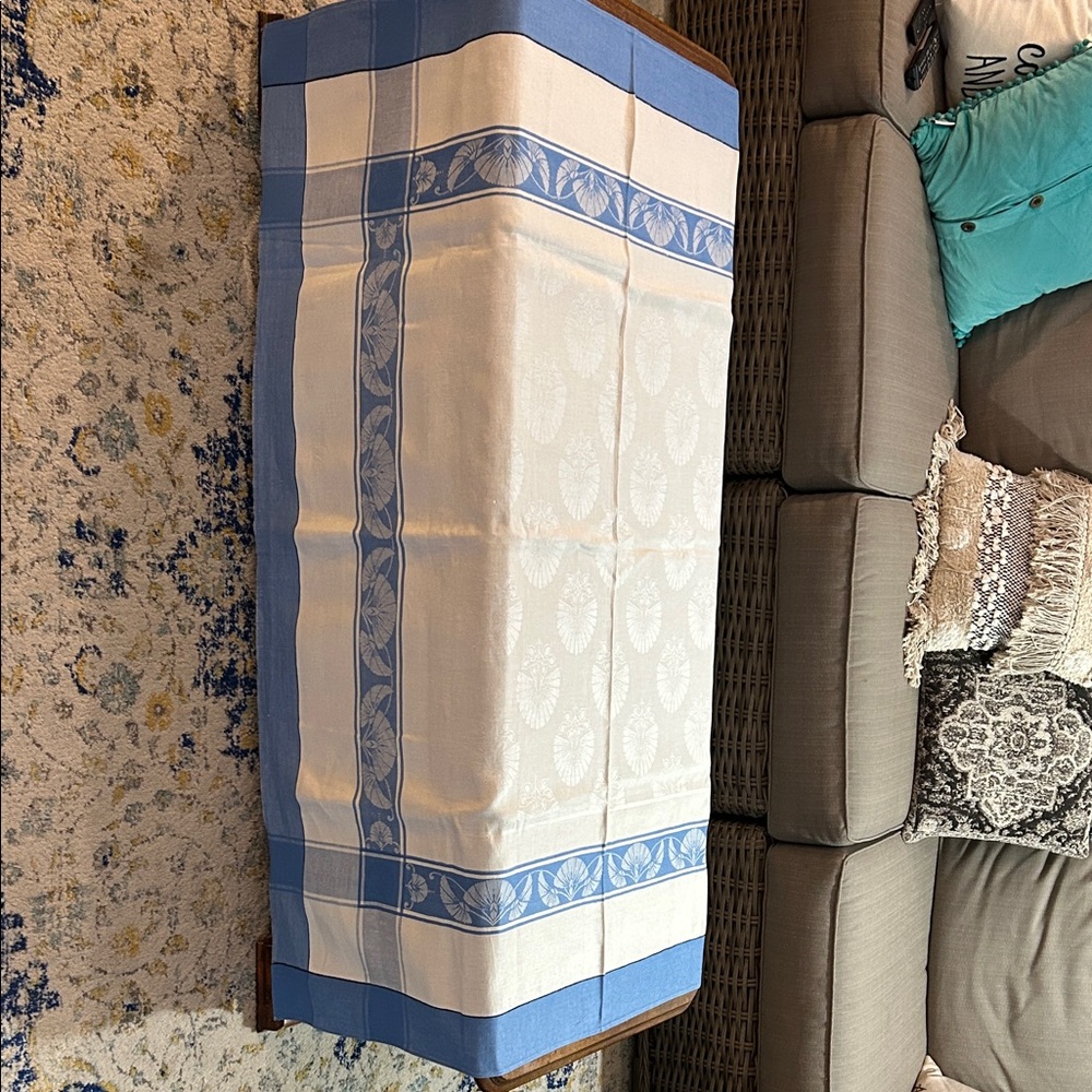 3/$25 Elegant Blue and White Tablecloth